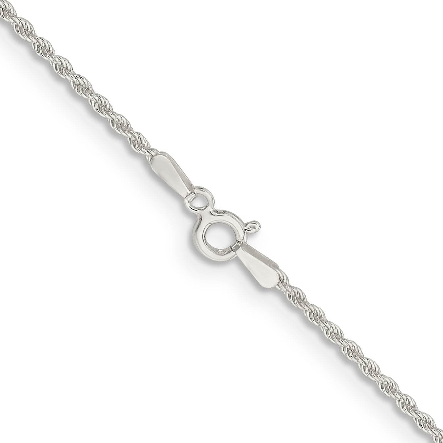 Sterling Silver 1.5mm Solid Rope Chain Anklet