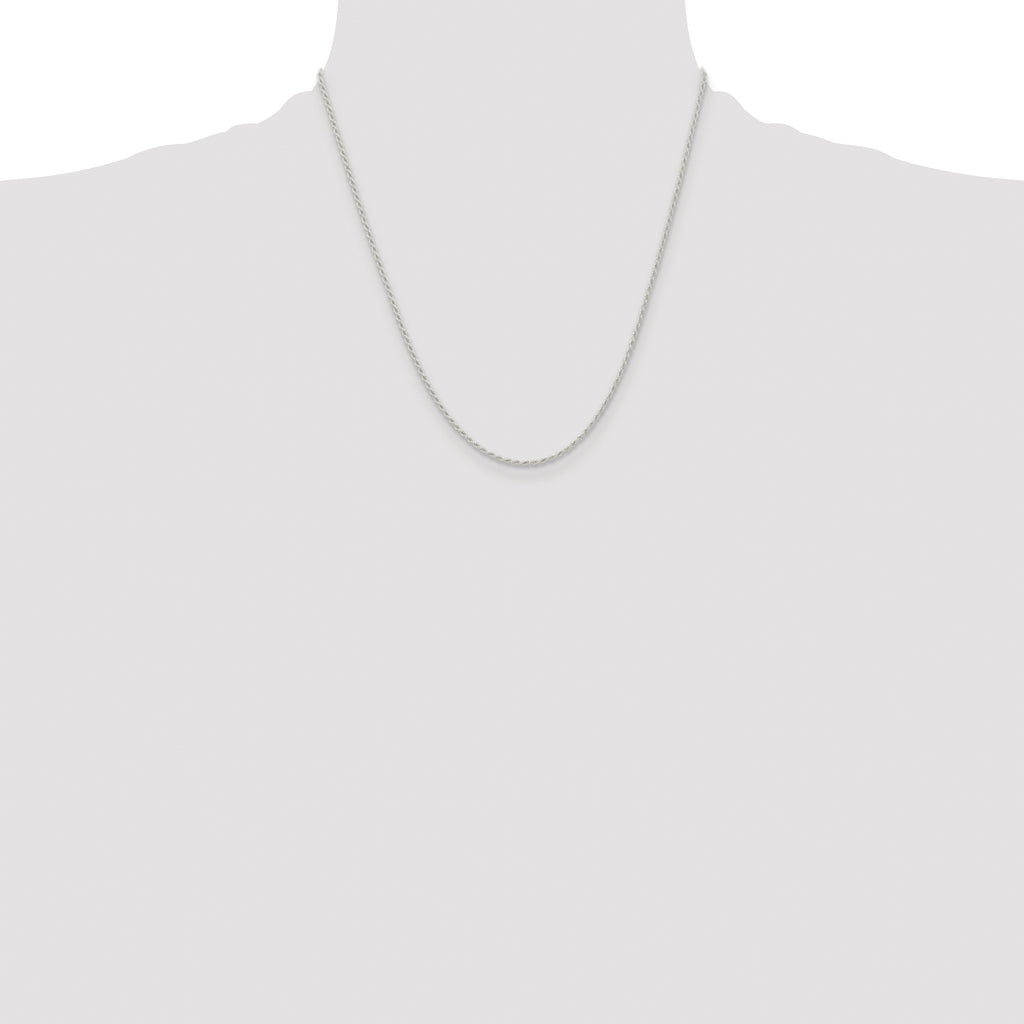 Sterling Silver 1.5mm Solid Rope Chain Anklet