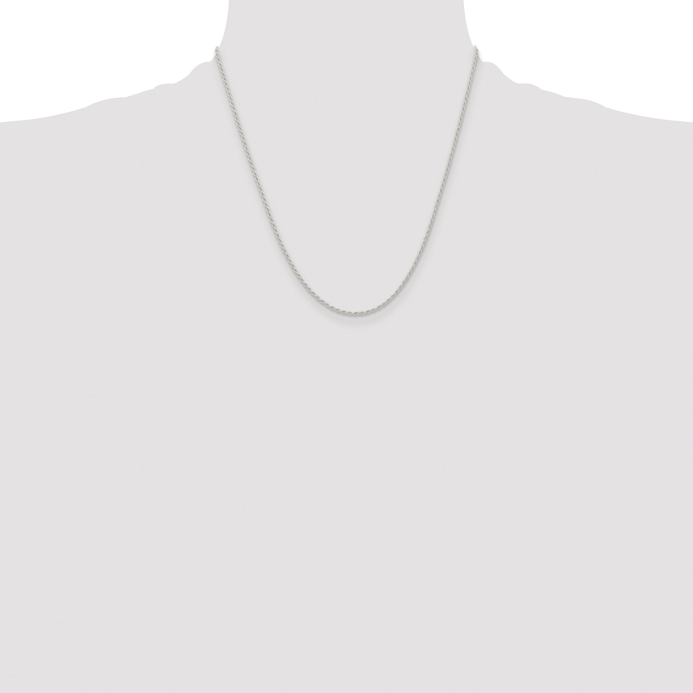 Sterling Silver 1.5mm Solid Rope Chain Anklet