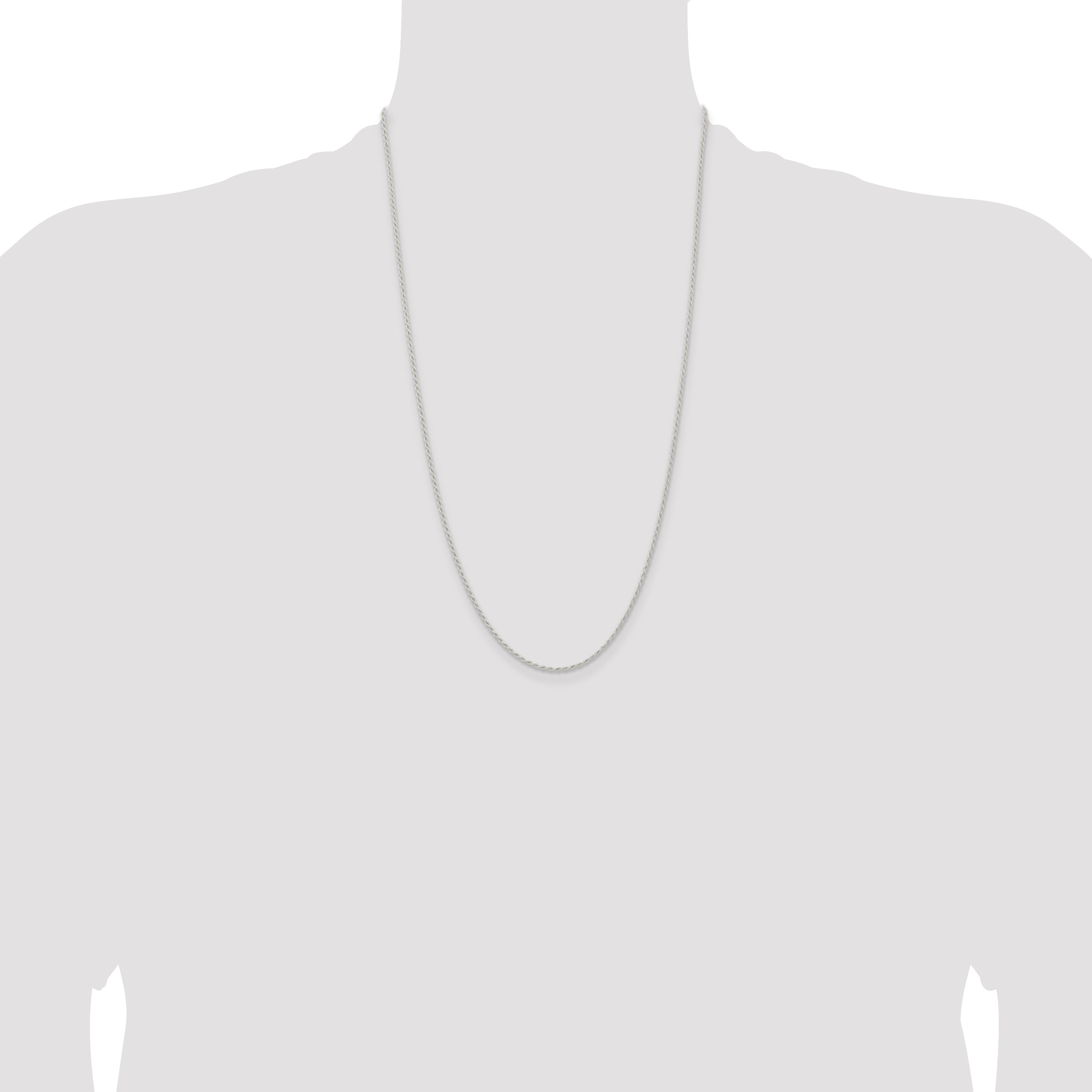 Sterling Silver 1.5mm Solid Rope Chain Anklet