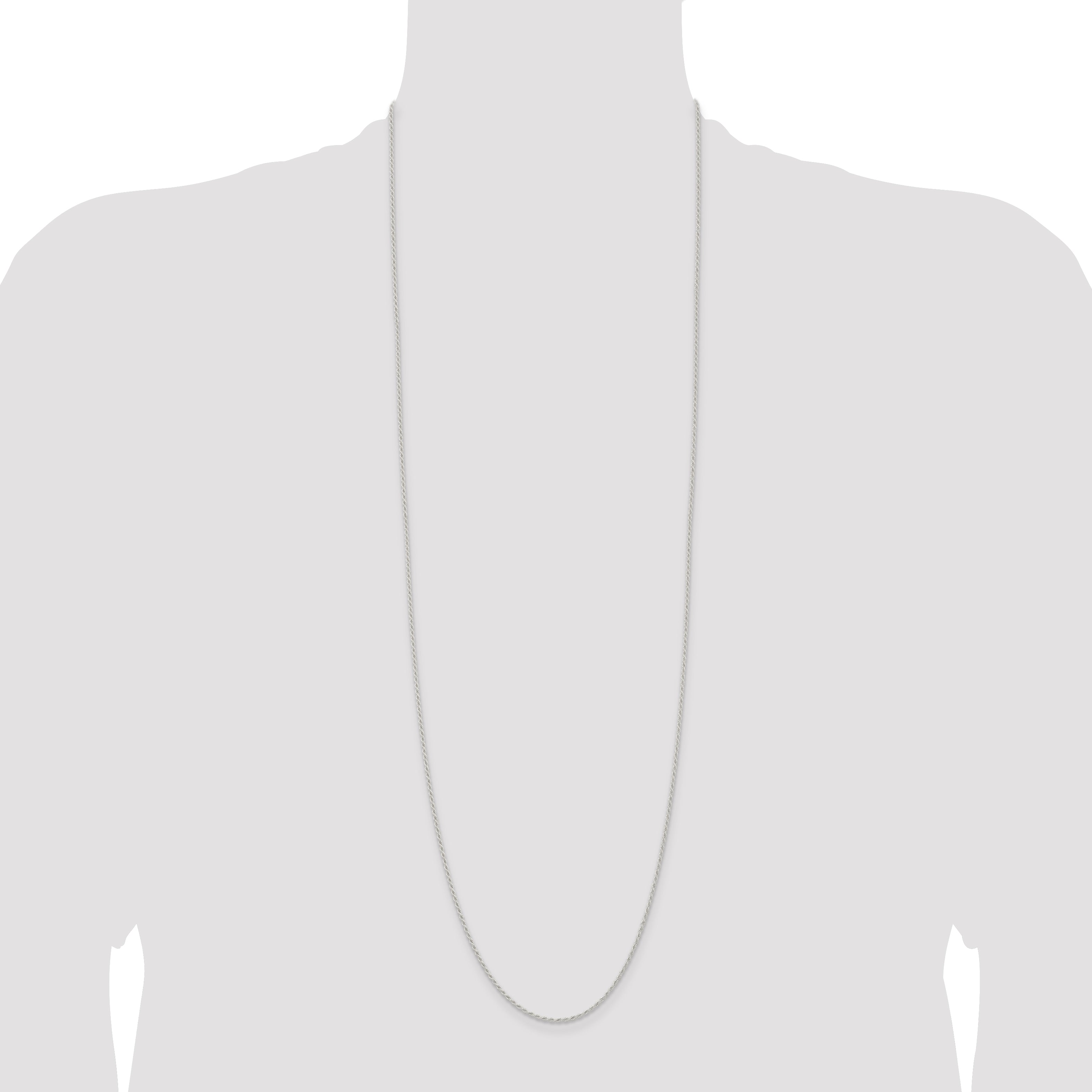 Sterling Silver 1.5mm Solid Rope Chain Anklet