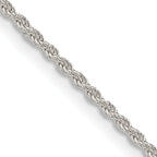 Sterling Silver 1.5mm Solid Rope Chain Anklet
