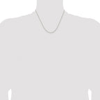 Sterling Silver Rhodium-plated 1.5mm Solid Rope Chain