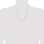 Sterling Silver Rhodium-plated 1.5mm Solid Rope Chain