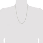 Sterling Silver Rhodium-plated 1.5mm Solid Rope Chain