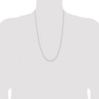 Sterling Silver Rhodium-plated 1.5mm Solid Rope Chain