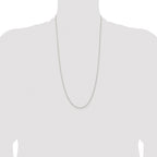 Sterling Silver Rhodium-plated 1.5mm Solid Rope Chain