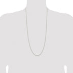 Sterling Silver Rhodium-plated 1.5mm Solid Rope Chain