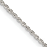 Sterling Silver Rope Chain Necklace 1.5mm