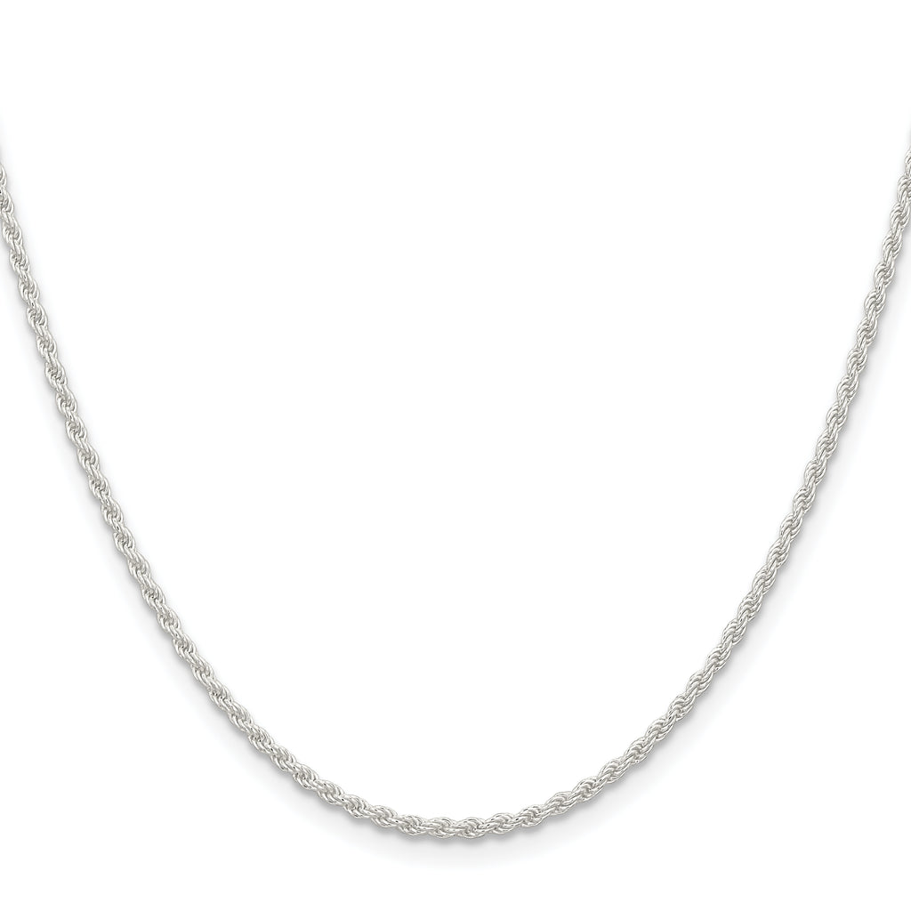 Sterling Silver 1.8mm Solid Rope Chain Anklet