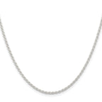 Sterling Silver 1.8mm Solid Rope Chain Anklet
