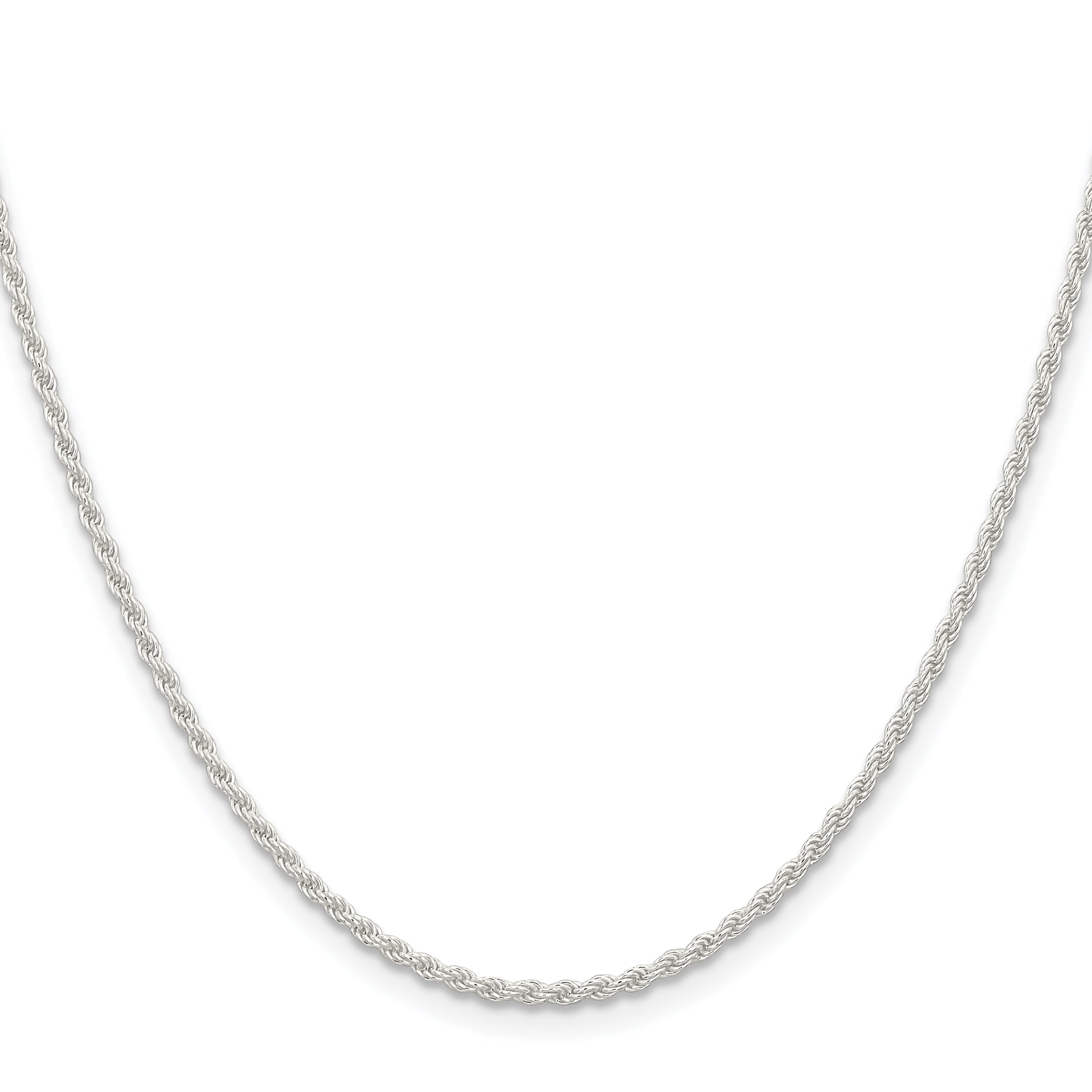 Sterling Silver 1.8mm Solid Rope Chain Anklet