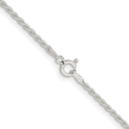 Sterling Silver 1.8mm Solid Rope Chain Anklet