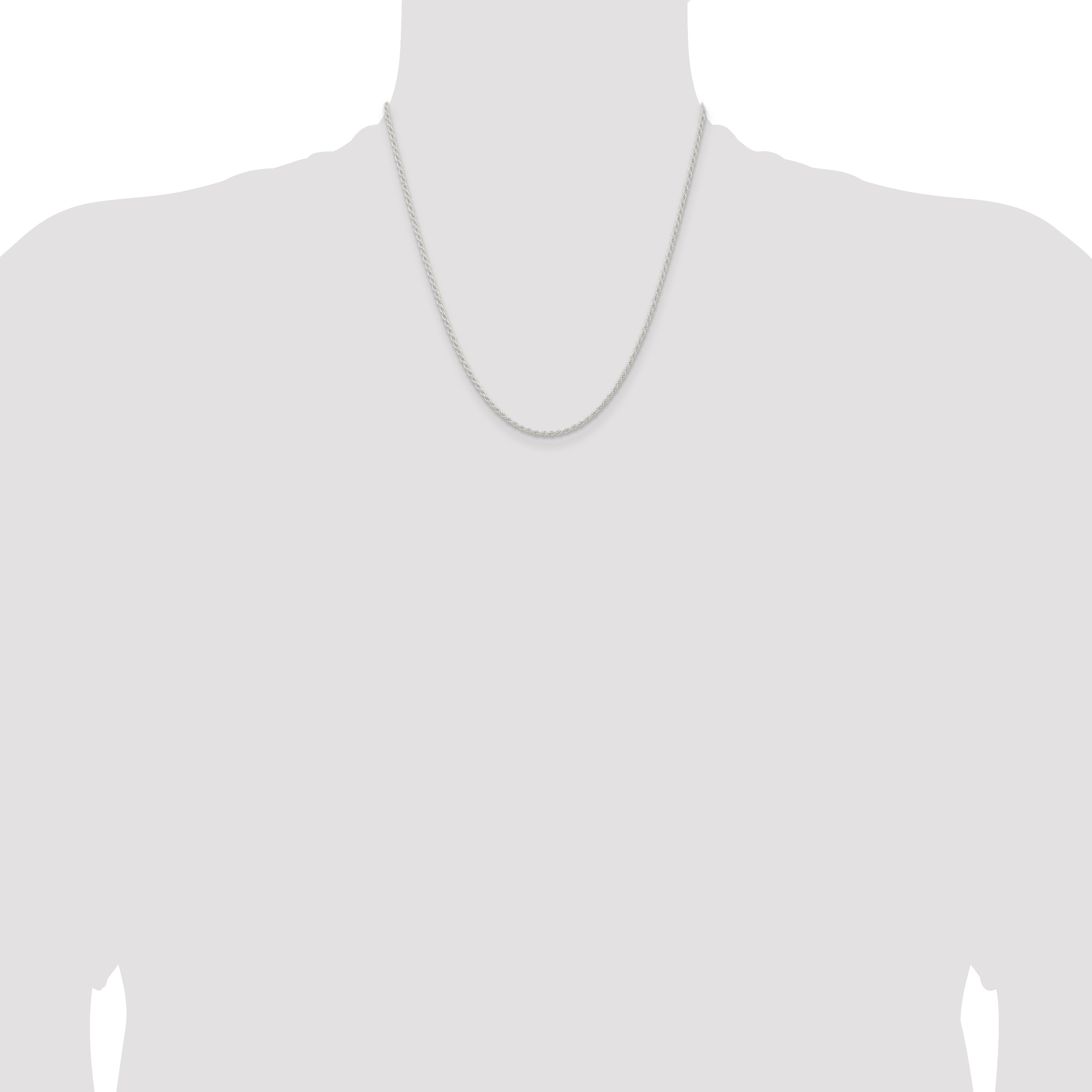 Sterling Silver Rope Chain Necklace 1.8mm