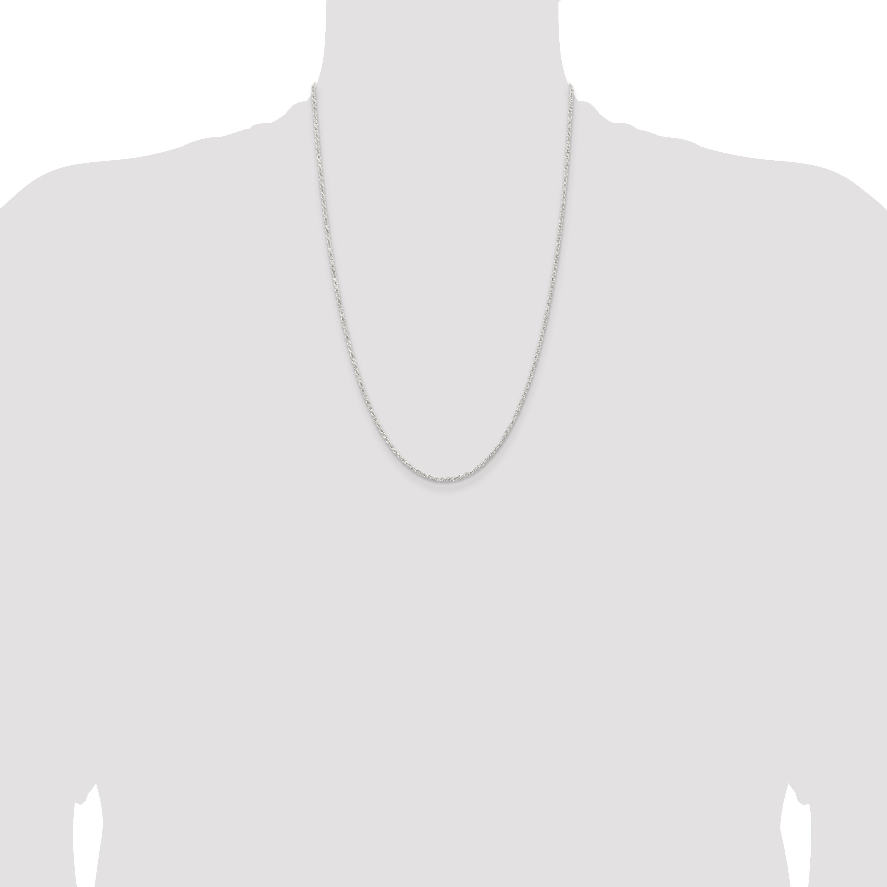 Sterling Silver 1.8mm Solid Rope Chain Anklet