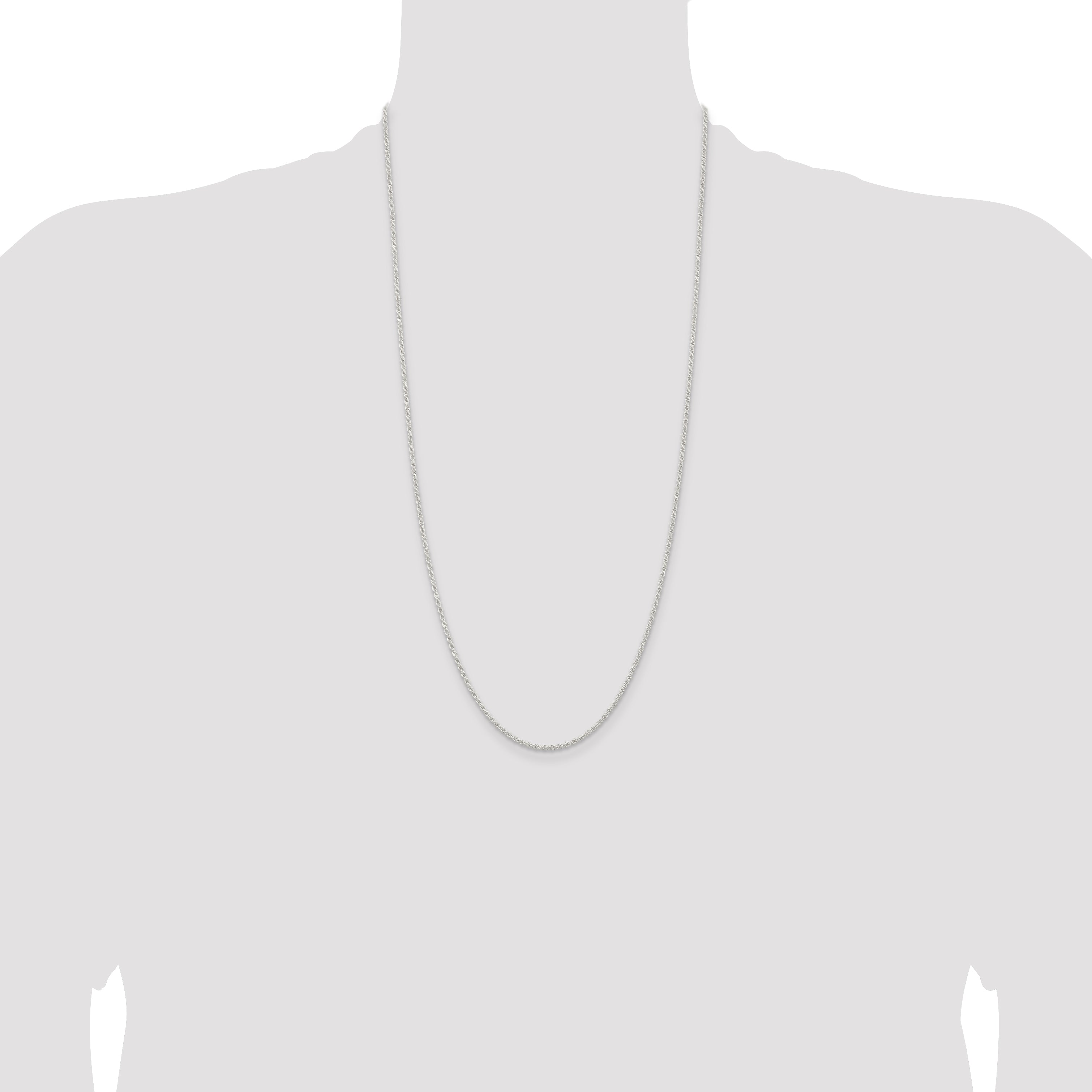 Sterling Silver 1.8mm Solid Rope Chain Anklet