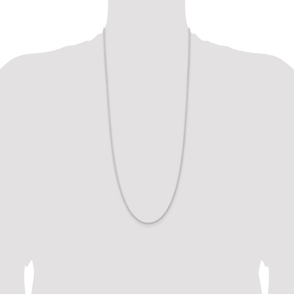 Sterling Silver 1.8mm Solid Rope Chain Anklet