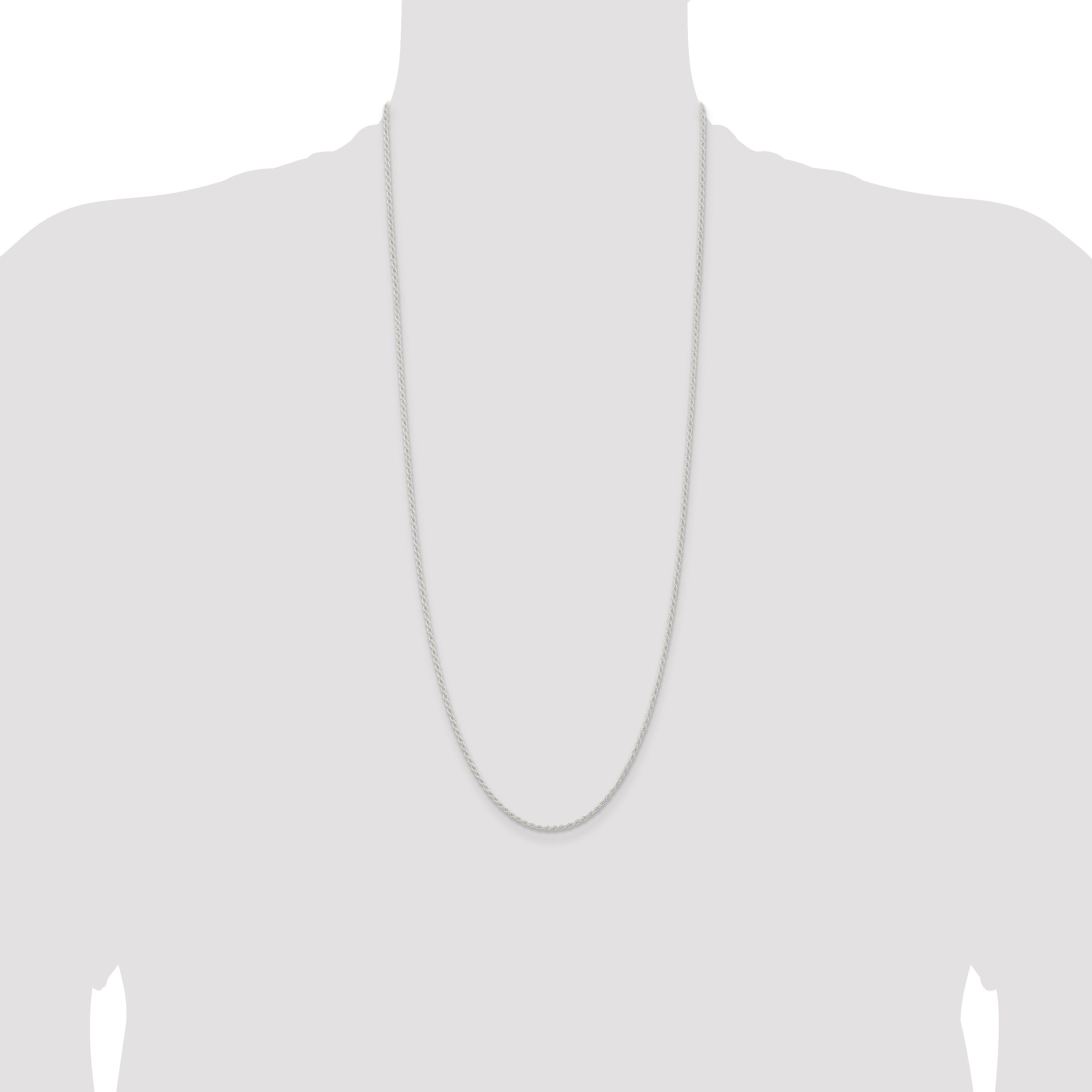 Sterling Silver 1.8mm Solid Rope Chain Anklet