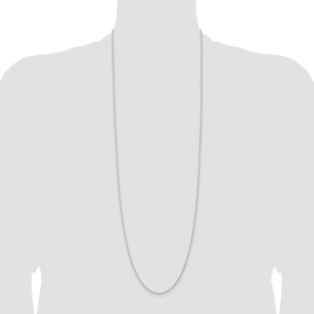 Sterling Silver 1.8mm Solid Rope Chain Anklet