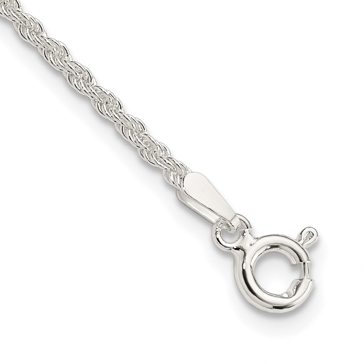 Sterling Silver 1.8mm Solid Rope Chain Anklet Main image