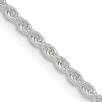 Sterling Silver 1.8mm Solid Rope Chain Anklet