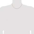 Sterling Silver Rhodium-plated 1.8mm Solid Rope Chain
