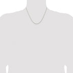 Sterling Silver Rhodium-plated 1.8mm Solid Rope Chain