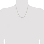 Sterling Silver Rhodium-plated 1.8mm Solid Rope Chain