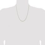 Sterling Silver Rhodium-plated 1.8mm Solid Rope Chain