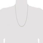 Sterling Silver Rhodium-plated 1.8mm Solid Rope Chain