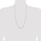 Sterling Silver Rhodium-plated 1.8mm Solid Rope Chain