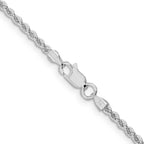 Sterling Silver Rhodium-Plated Rope Chain Necklace 2.3mm