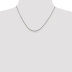 Sterling Silver Rhodium-plated 2.3mm Solid Rope Chain
