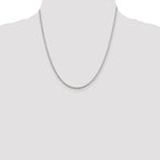 Sterling Silver Rhodium-Plated Rope Chain Necklace 2.3mm