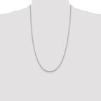Sterling Silver Rhodium-plated 2.3mm Solid Rope Chain