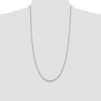 Sterling Silver Rhodium-plated 2.3mm Solid Rope Chain