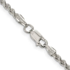 Sterling Silver 2.5mm Solid Rope Chain