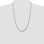 Sterling Silver 2.5mm Solid Rope Chain