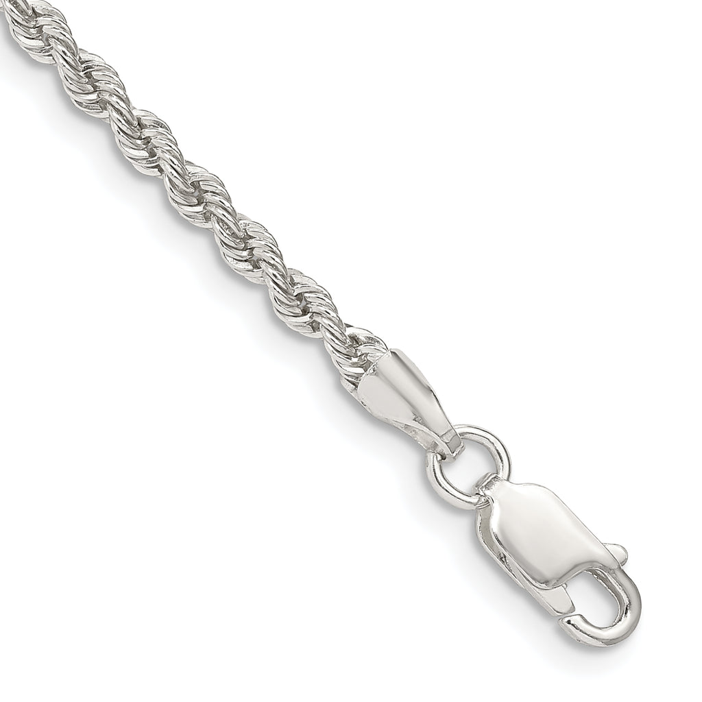 Sterling Silver Rope Chain Bracelet 2.5mm