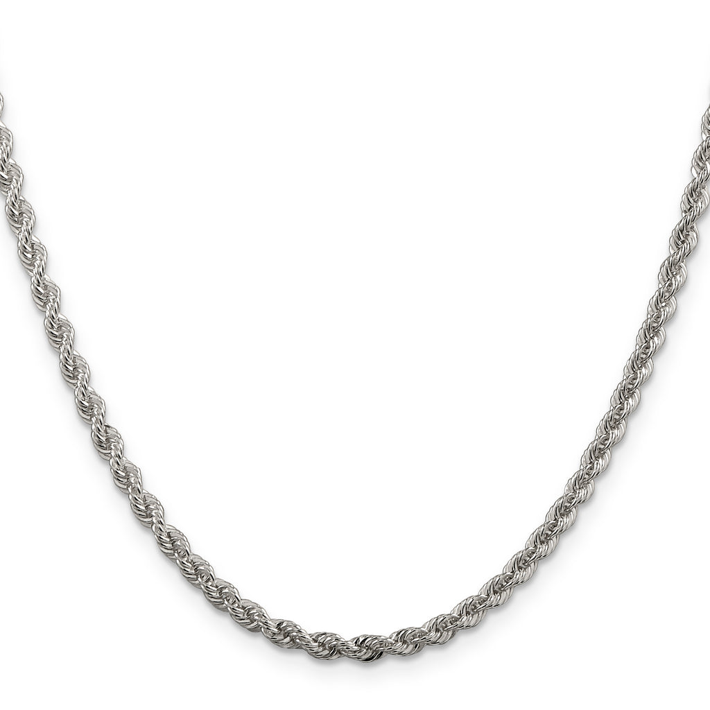 Sterling Silver Rope Chain Necklace 3mm