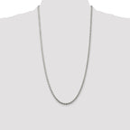 Sterling Silver 3mm Solid Rope Chain