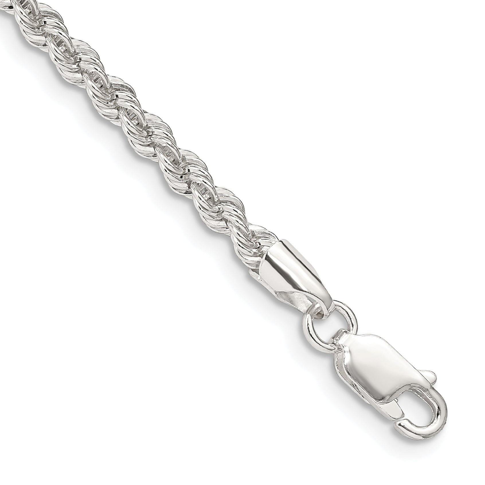 Sterling Silver 3mm Solid Rope Chain Main image