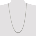 Sterling Silver Rhodium-plated 3mm Solid Rope Chain