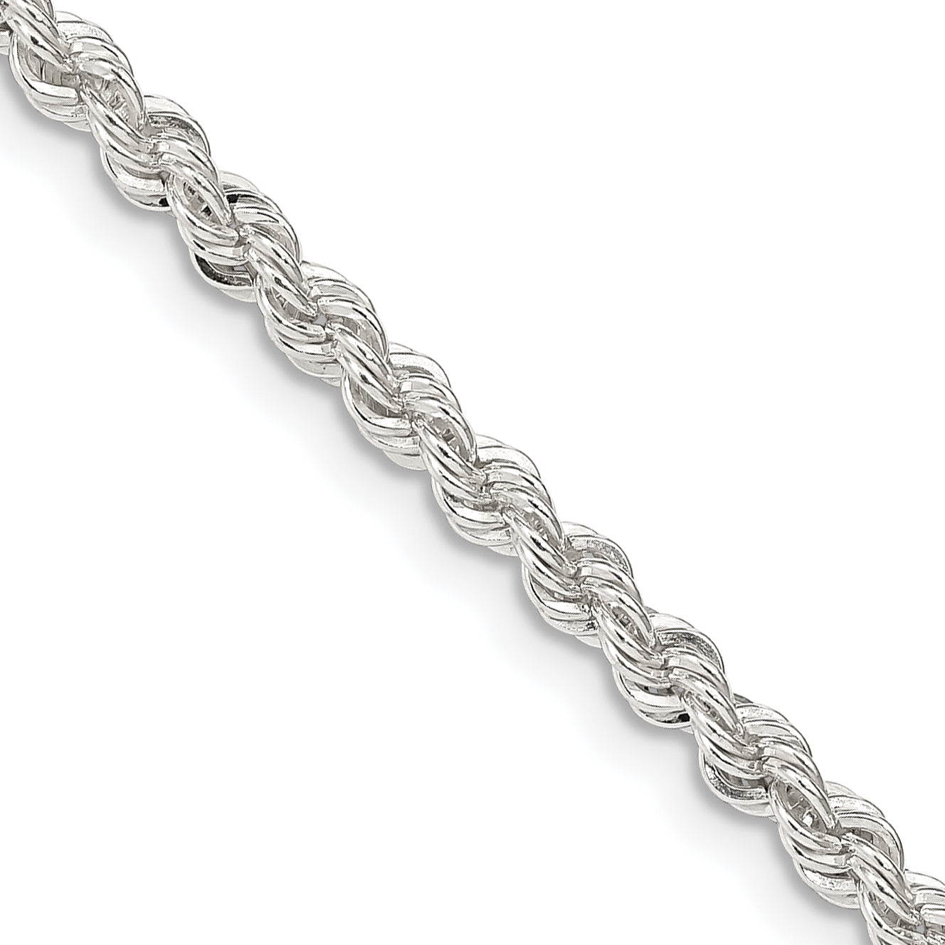 Sterling Silver Rope Chain Necklace 3mm Main image