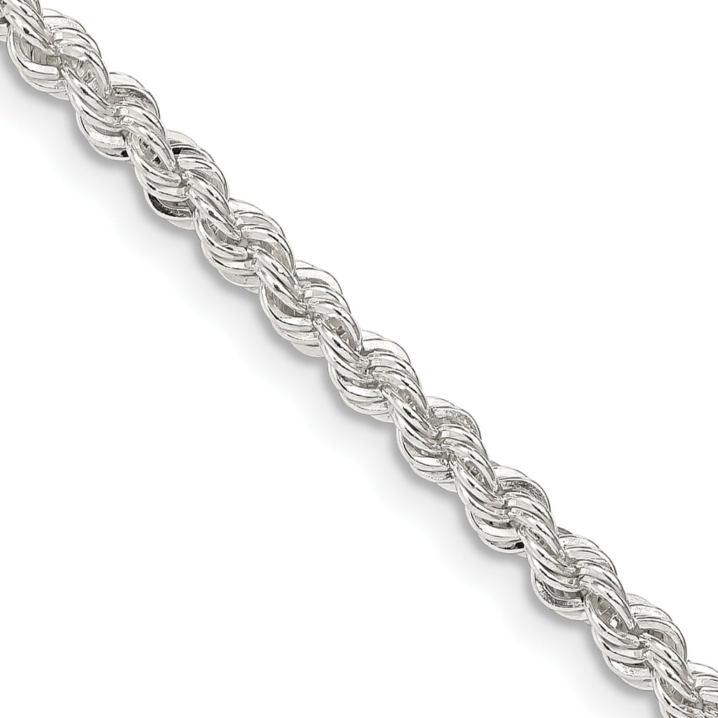 Sterling Silver Rope Chain Necklace 3mm