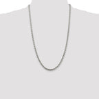 Sterling Silver 4.3mm Solid Rope Chain
