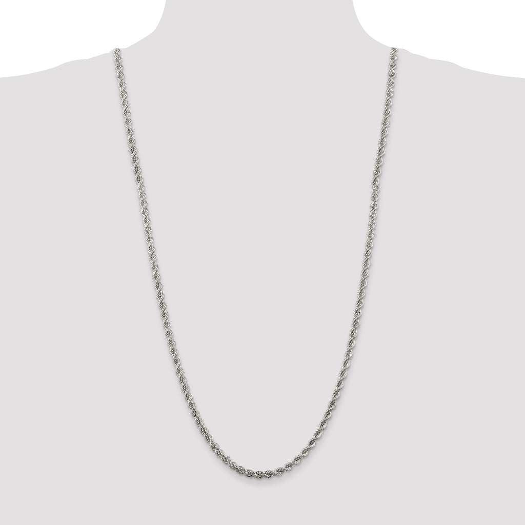Sterling Silver 4.3mm Solid Rope Chain