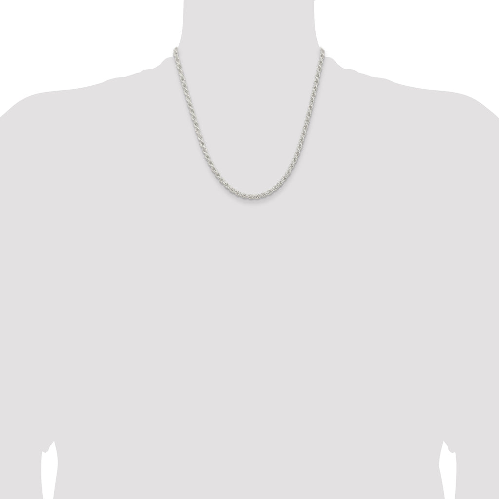 Sterling Silver 4.5mm Solid Rope Chain