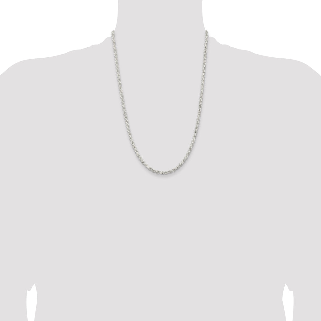 Sterling Silver 4.5mm Solid Rope Chain