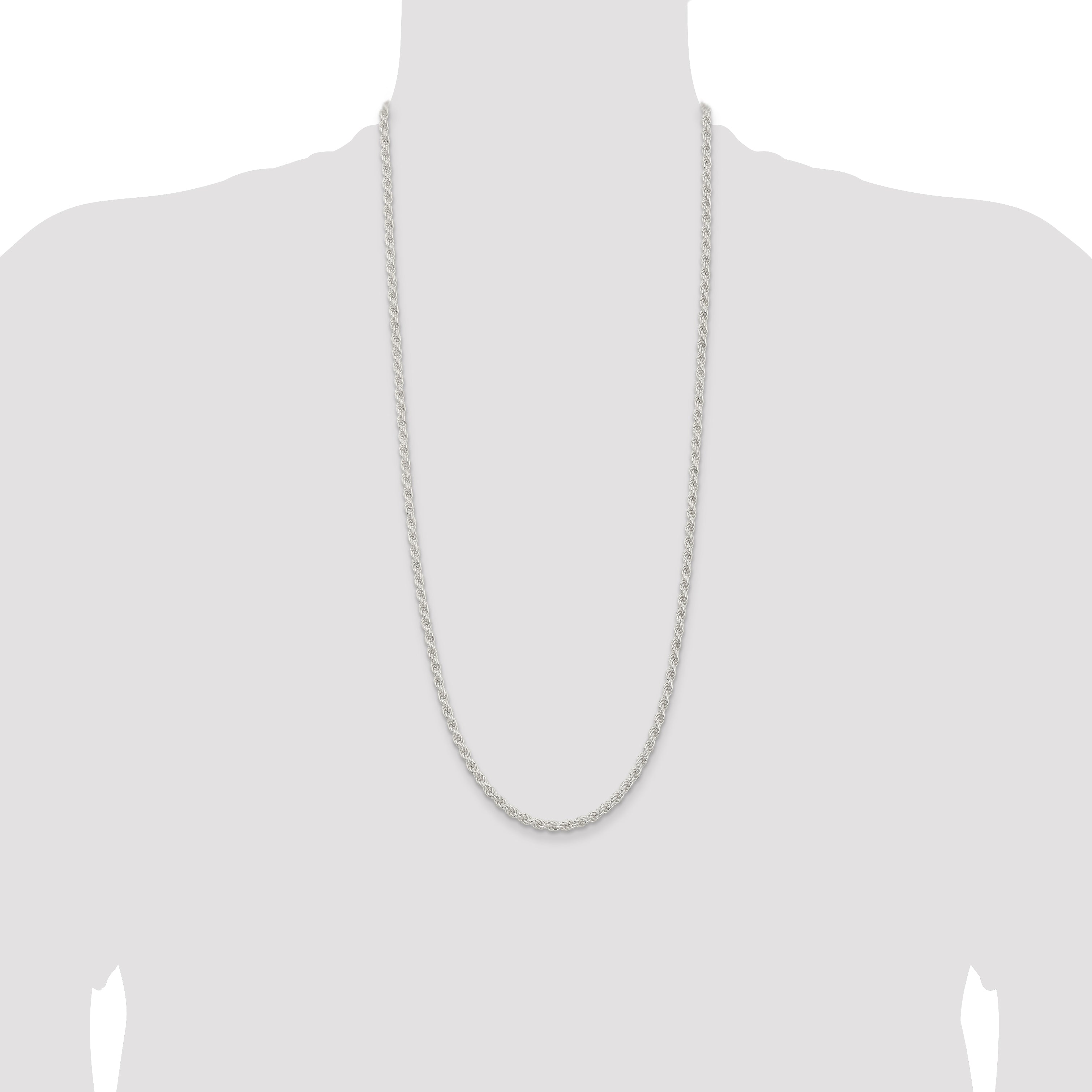 Sterling Silver 4.5mm Solid Rope Chain
